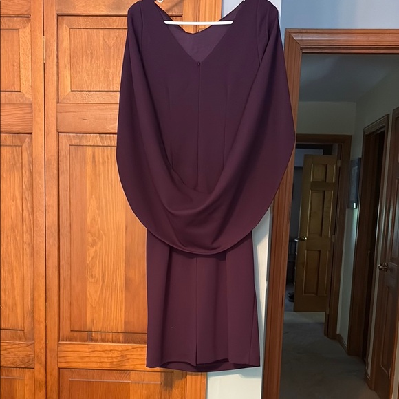 Betsy & Adam Long Sleeve Maroon Dress size 4 - Picture 4 of 6